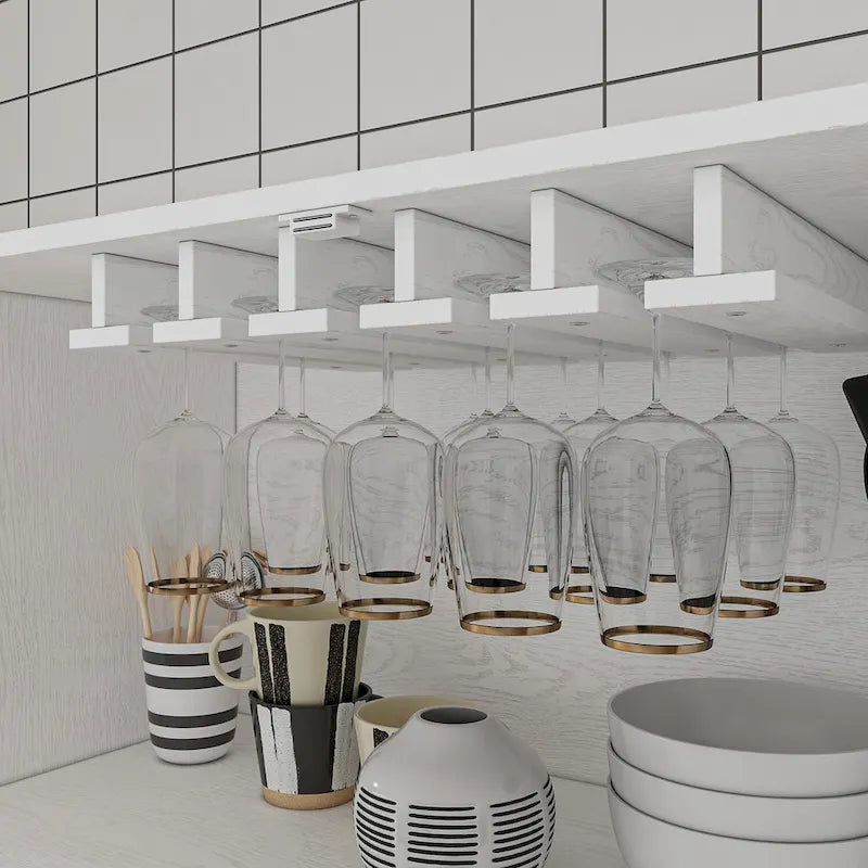 Mobile Cucina Multifunzione e Cantinetta Portabicchieri da Vino Dispensa