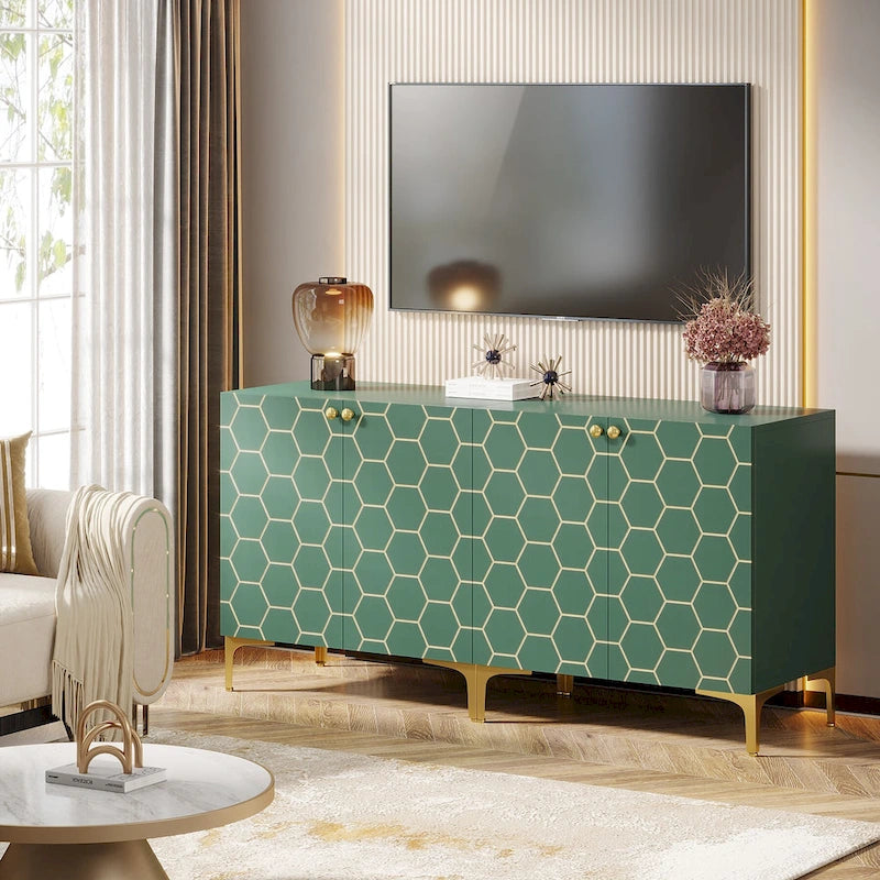 31.5 Mobiletto contenitore moderno per soggiorno e cucina (Set di 2)
