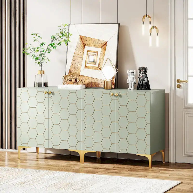 31.5 Mobiletto contenitore moderno per soggiorno e cucina (Set di 2)