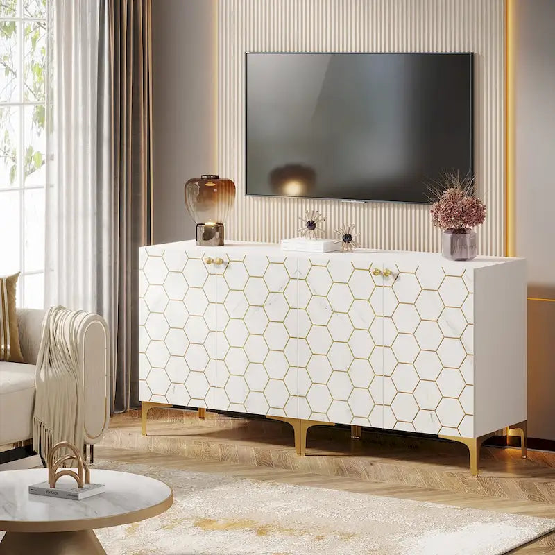 31.5 Mobiletto contenitore moderno per soggiorno e cucina (Set di 2)