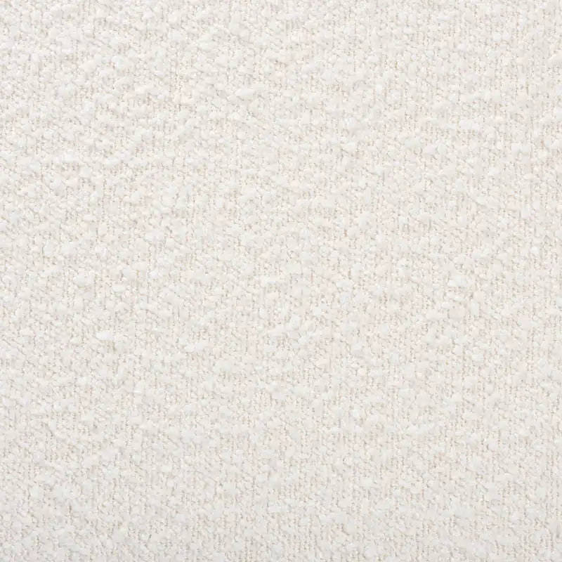 Rika Japandi Cream Boucle Fabric and Walnut Brown Finished Wood Bench