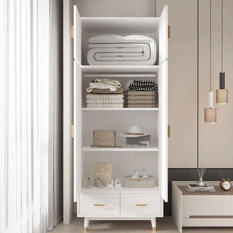 Wooden Armoire with 4 Drawers