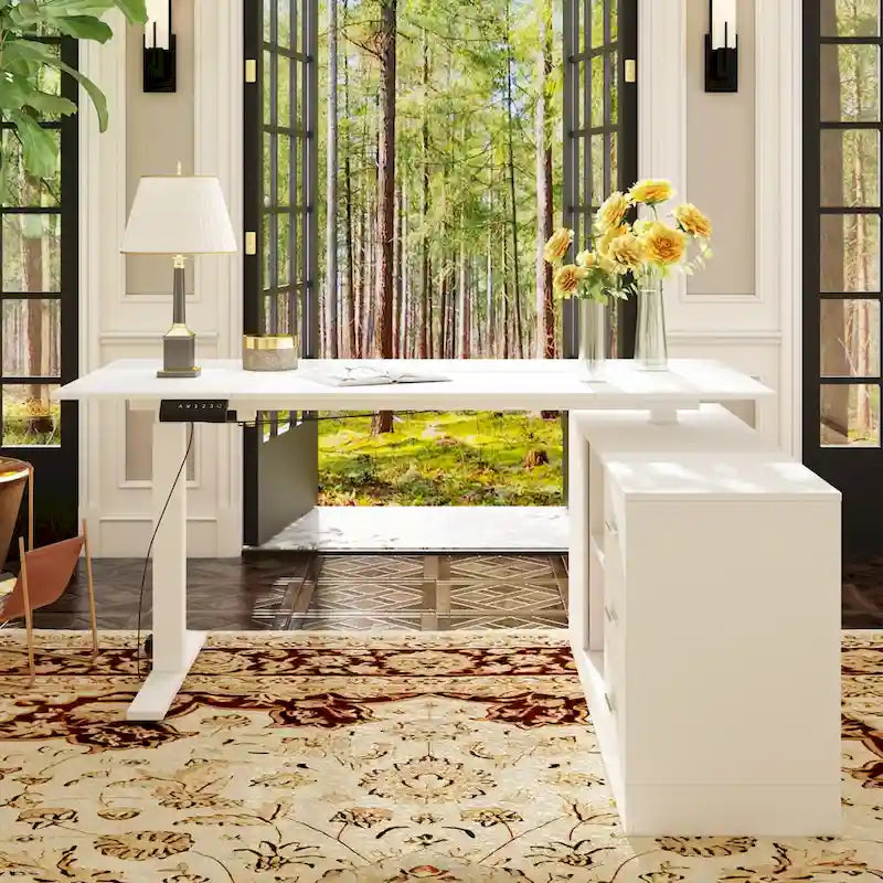 Scrivania Regolabile in Altezza Super Dimensioni con Sollevamento Elettrico - Piano da 160x80 cm