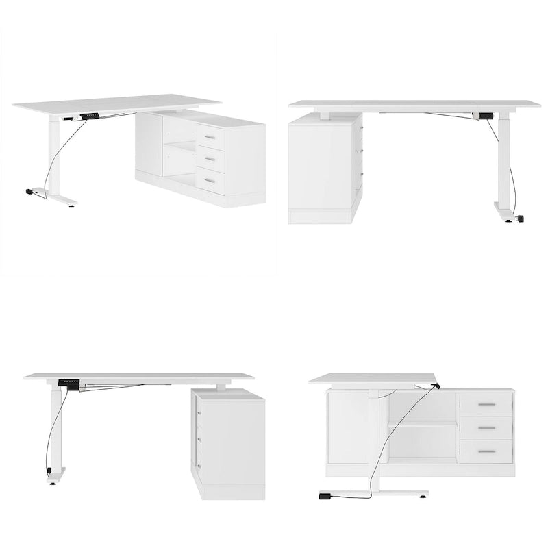 Scrivania Regolabile in Altezza Super Dimensioni con Sollevamento Elettrico - Piano da 160x80 cm