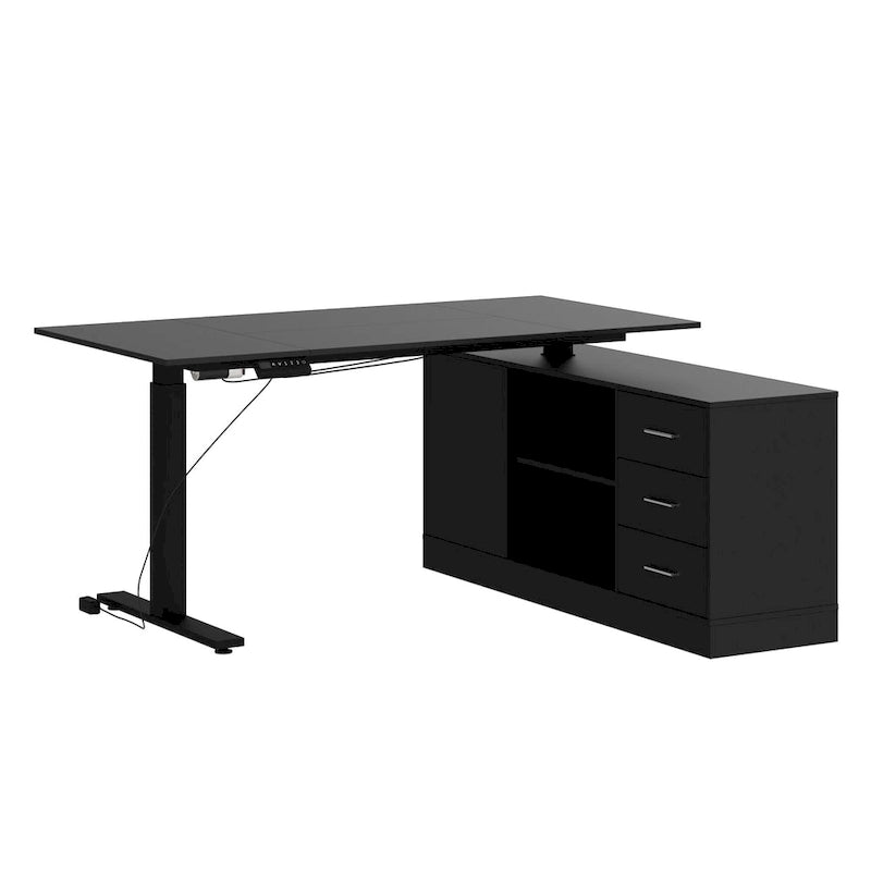 Scrivania Regolabile in Altezza Super Dimensioni con Sollevamento Elettrico - Piano da 160x80 cm