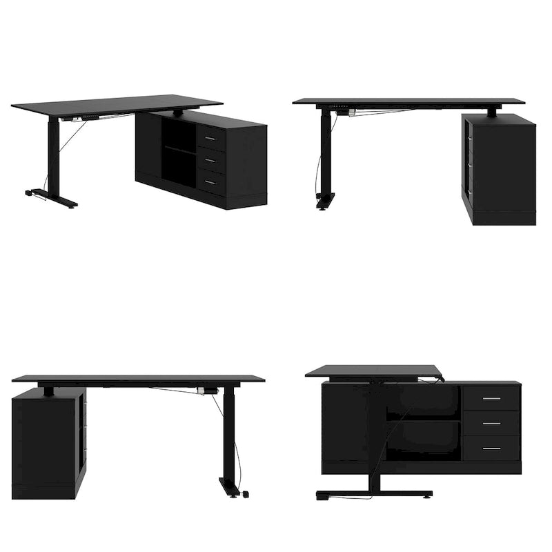 Scrivania Regolabile in Altezza Super Dimensioni con Sollevamento Elettrico - Piano da 160x80 cm