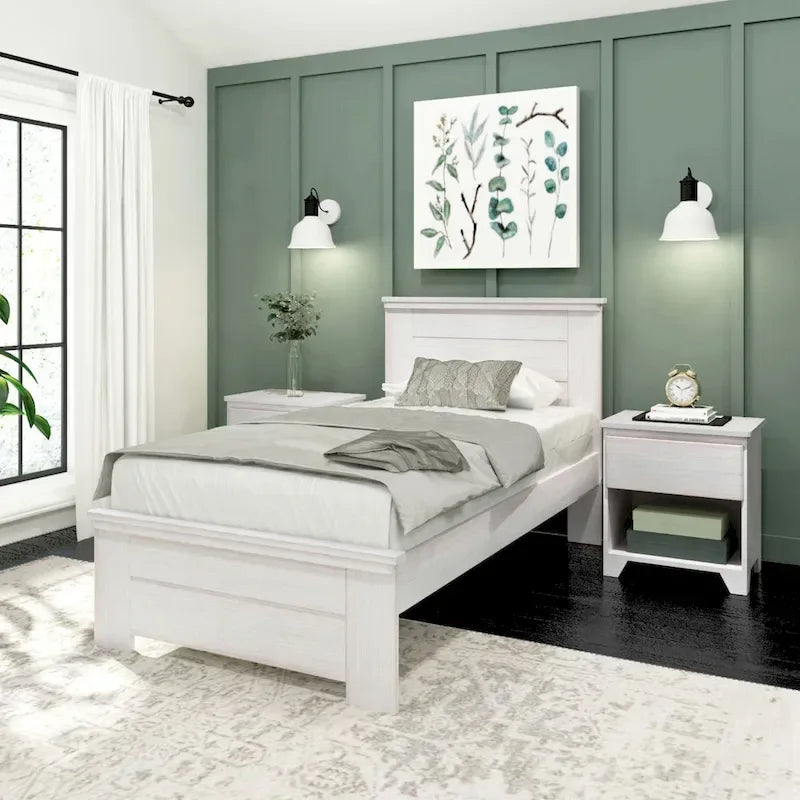 Plank and Beam Farmhouse Twin Bed with Panel Headboard
