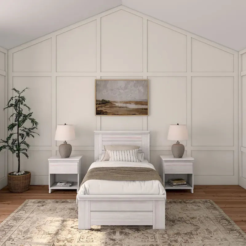 Plank and Beam Farmhouse Twin Bed with Panel Headboard
