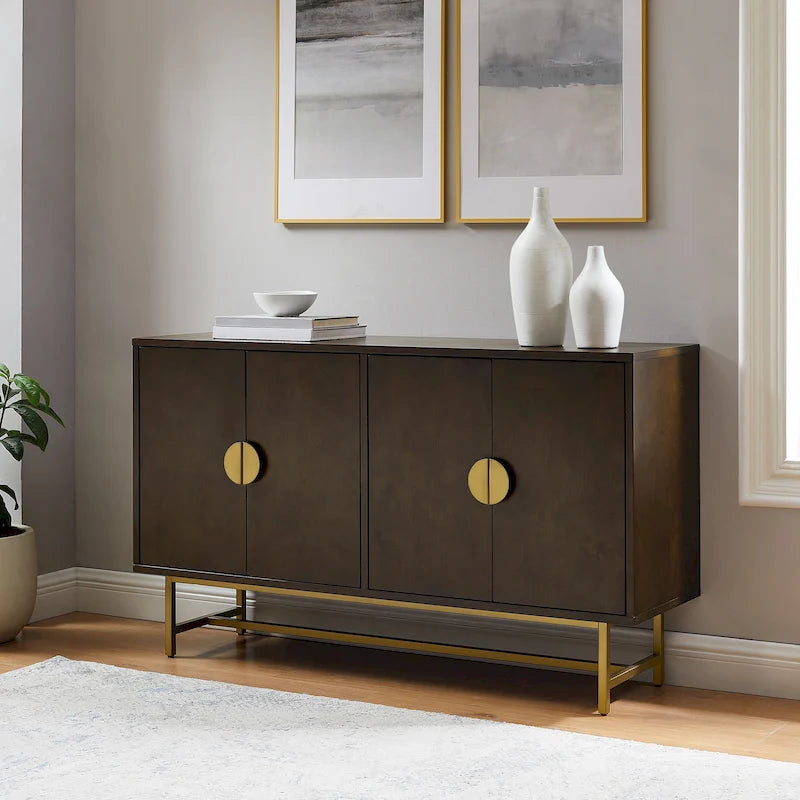 Crosley Blair Credenza Marrone Scuro/Oro
