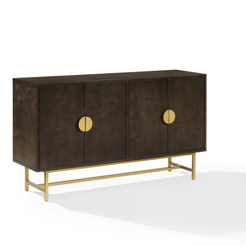 Crosley Blair Credenza Marrone Scuro/Oro