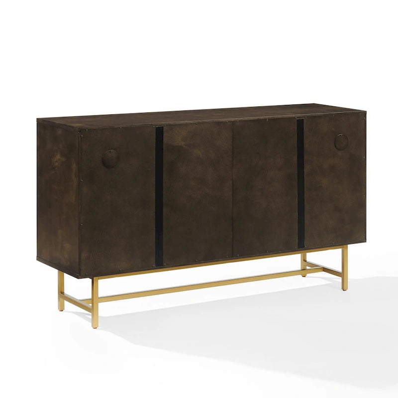 Crosley Blair Credenza Marrone Scuro/Oro