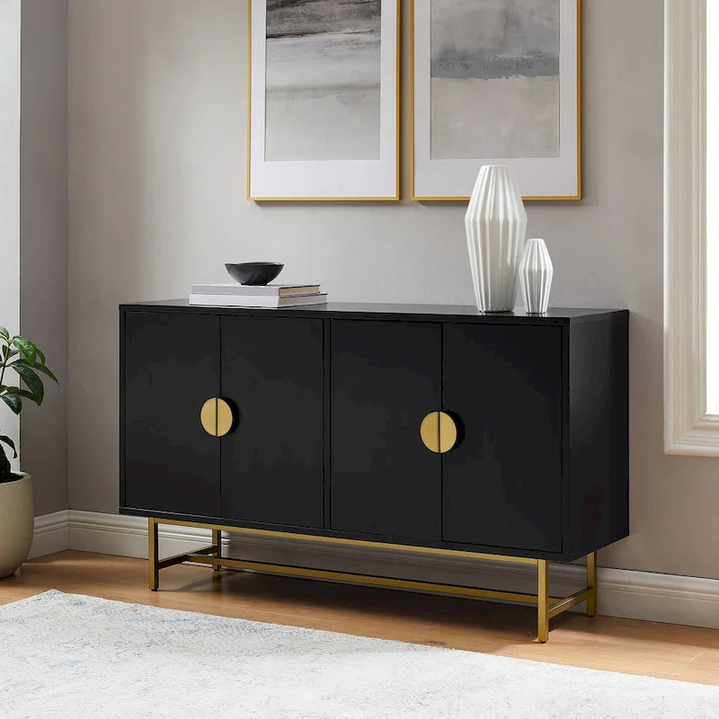 Crosley Blair Credenza Marrone Scuro/Oro