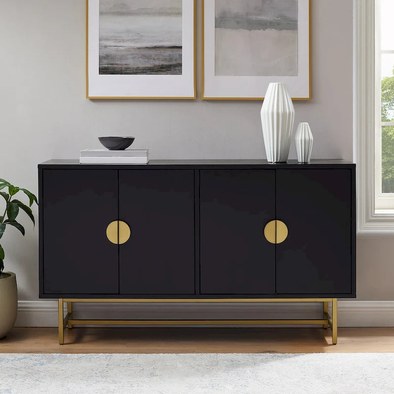 Crosley Blair Credenza Marrone Scuro/Oro