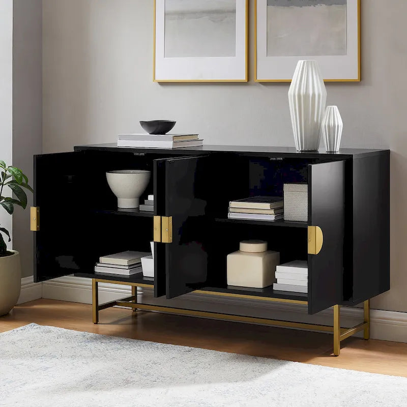 Crosley Blair Credenza Marrone Scuro/Oro