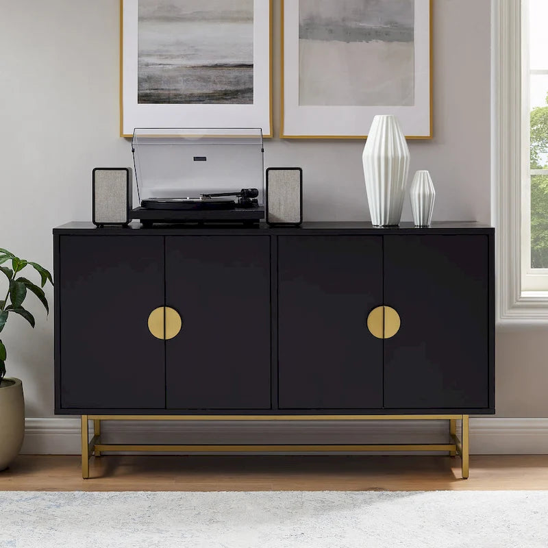 Crosley Blair Credenza Marrone Scuro/Oro
