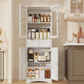 Mobile dispensa alto da cucina, armadietto contenitore autoportante, mobiletto bagno con ante