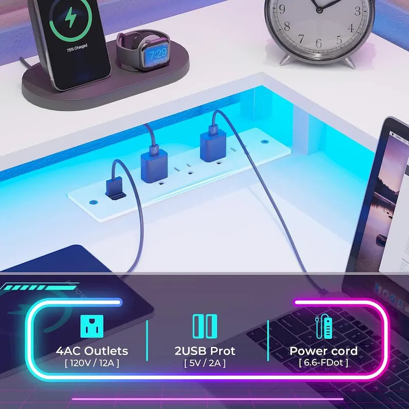 Scrivania a L da 63,8 pollici, scrivania da computer reversibile per gaming