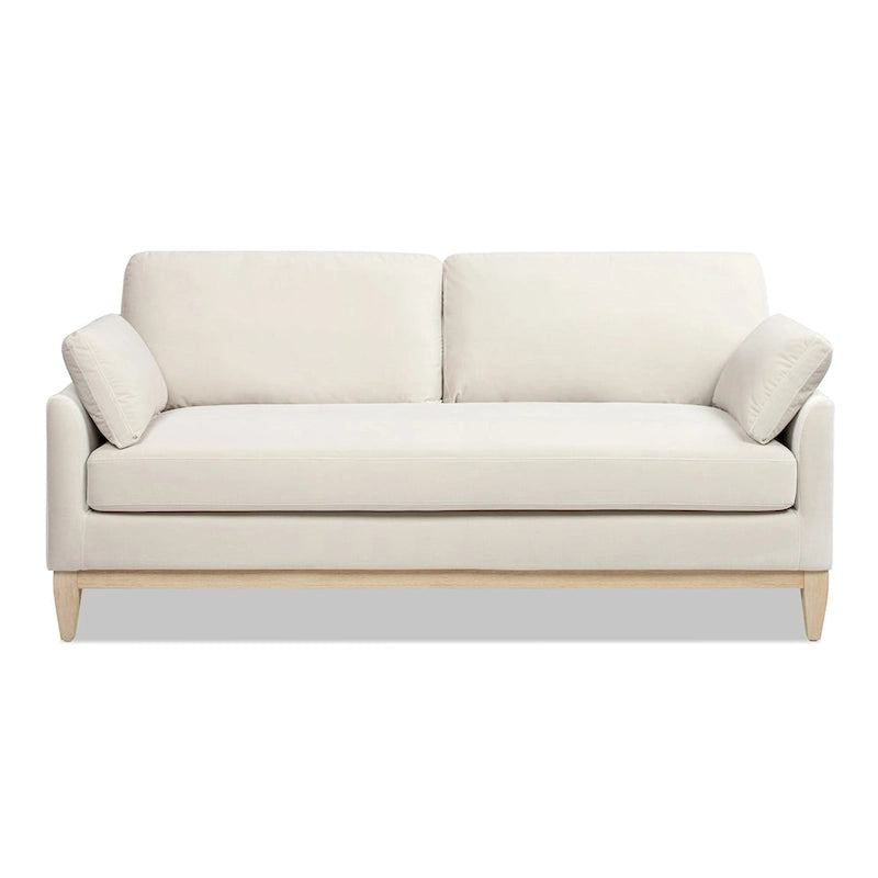 Pasadena 75.5 Velvet Modern Farmhouse Loose Pillow-Back Sofa