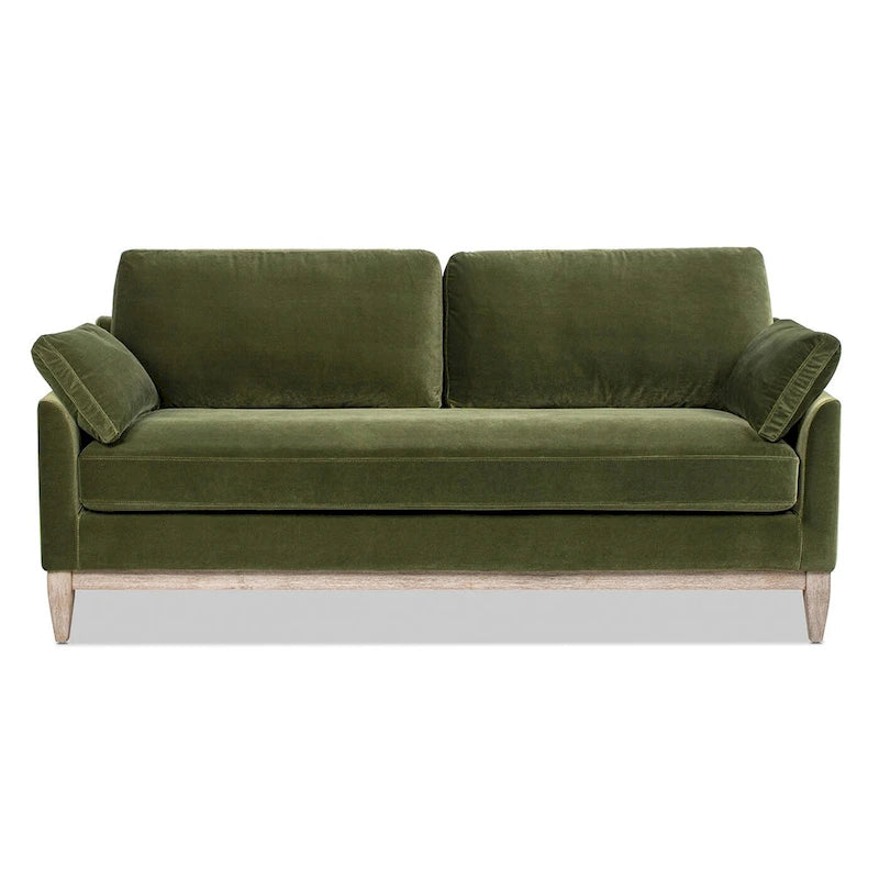 Pasadena 75.5 Velvet Modern Farmhouse Loose Pillow-Back Sofa