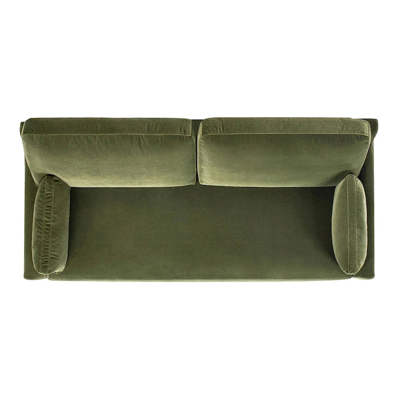 Pasadena 75.5 Velvet Modern Farmhouse Loose Pillow-Back Sofa