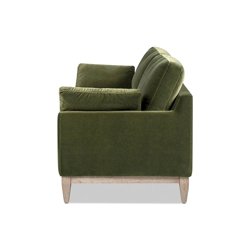 Pasadena 75.5 Velvet Modern Farmhouse Loose Pillow-Back Sofa