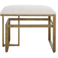 Modern Iron Bench - 15.75D x 25.25W x 19.25H