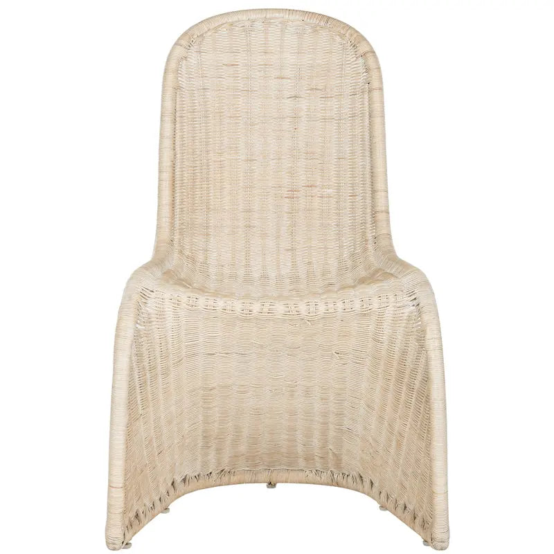 SAFAVIEH Baukje Grey Wicker Dining Chair (Set of 2) - 19Wx26Dx35H
