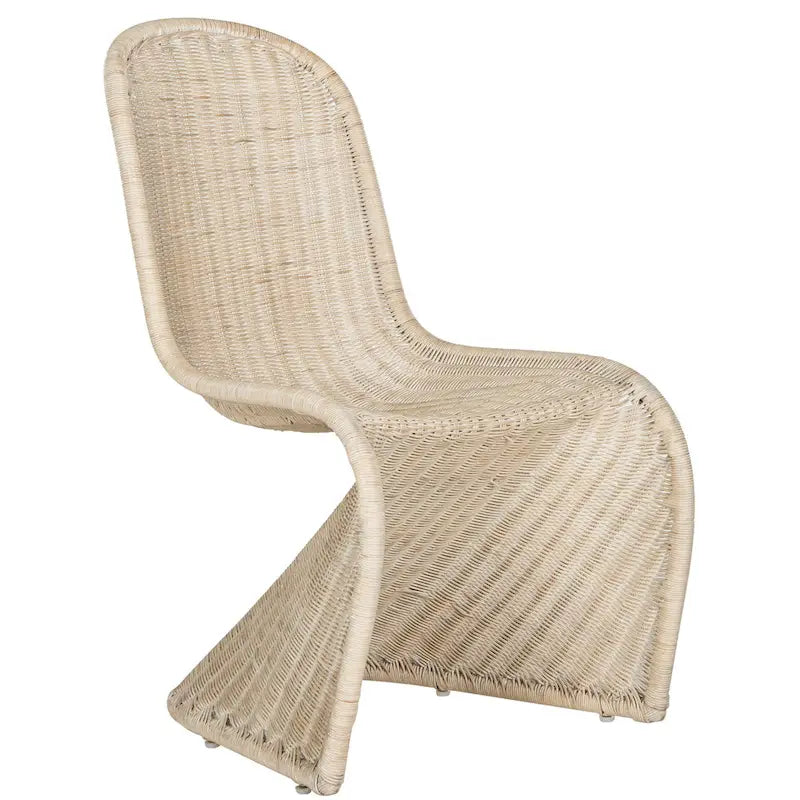 SAFAVIEH Baukje Grey Wicker Dining Chair (Set of 2) - 19Wx26Dx35H