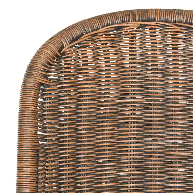 SAFAVIEH Baukje Grey Wicker Dining Chair (Set of 2) - 19Wx26Dx35H