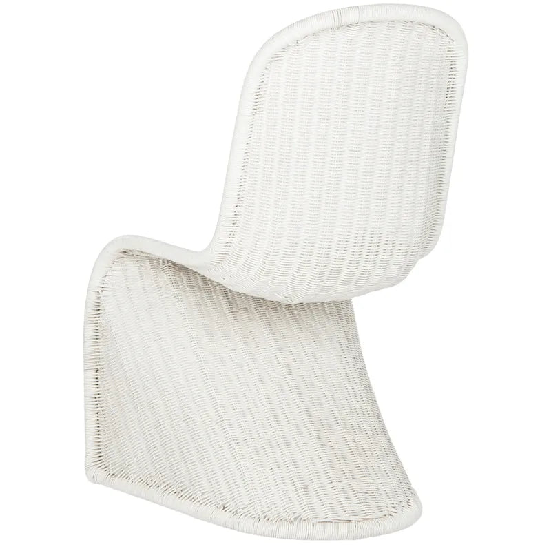 SAFAVIEH Baukje Grey Wicker Dining Chair (Set of 2) - 19Wx26Dx35H