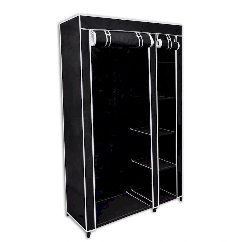 vidaXL Folding Wardrobe Black 43 x 18 x 69 - 43 x 18 x 69