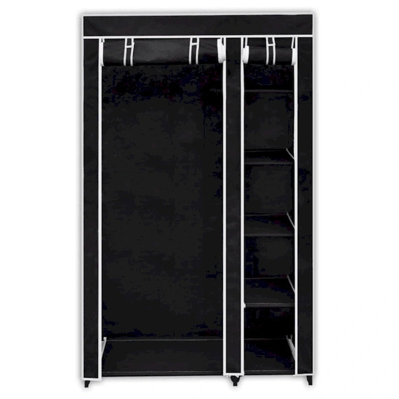vidaXL Folding Wardrobe Black 43 x 18 x 69 - 43 x 18 x 69