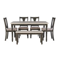 Set da pranzo Willow Modern Farmhouse di 6 pezzi