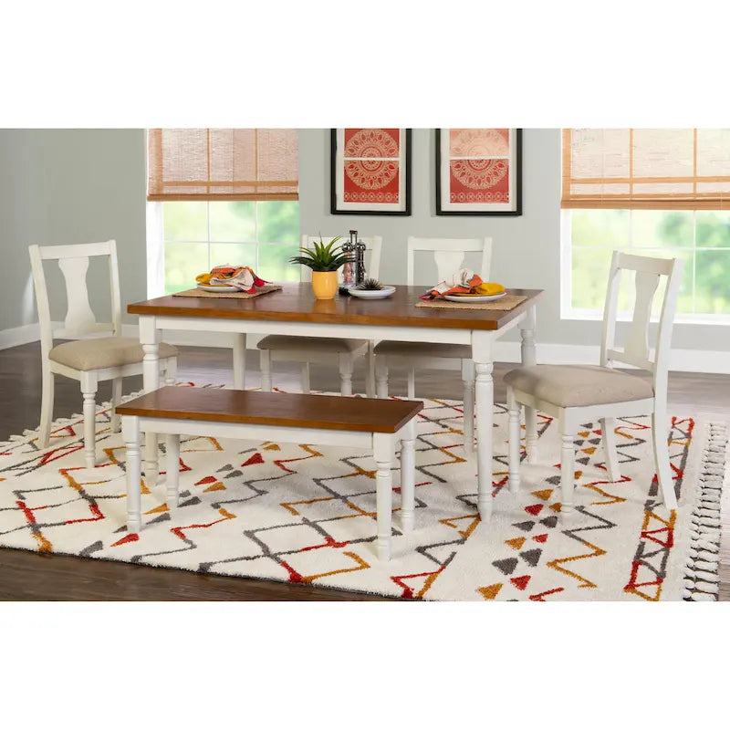 Set da pranzo Willow Modern Farmhouse di 6 pezzi