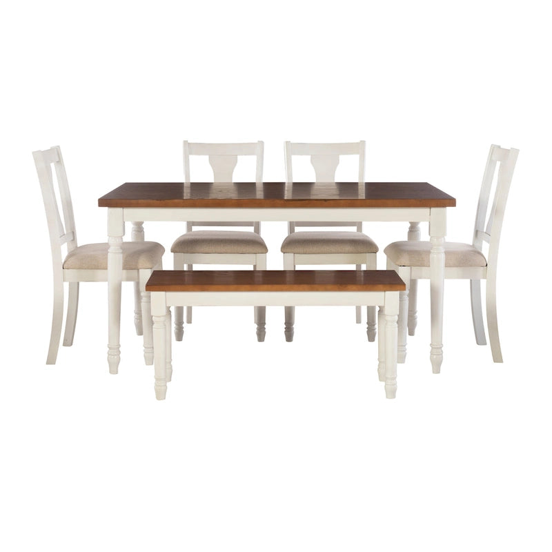 Set da pranzo Willow Modern Farmhouse di 6 pezzi