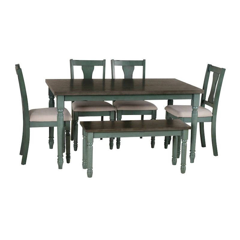 Set da pranzo Willow Modern Farmhouse di 6 pezzi