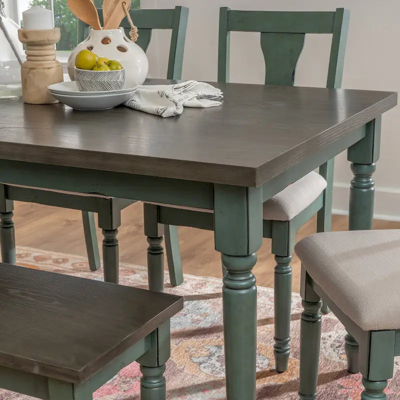 Set da pranzo Willow Modern Farmhouse di 6 pezzi
