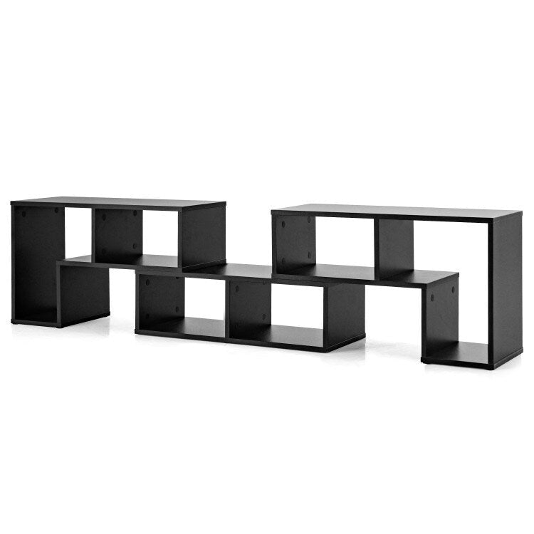 3 Pieces TV Stand Console Entertainment Center for TVs up To 65 Inch with Bookcase Shelves - 26.5 x 12 x 17 (L x W x H)