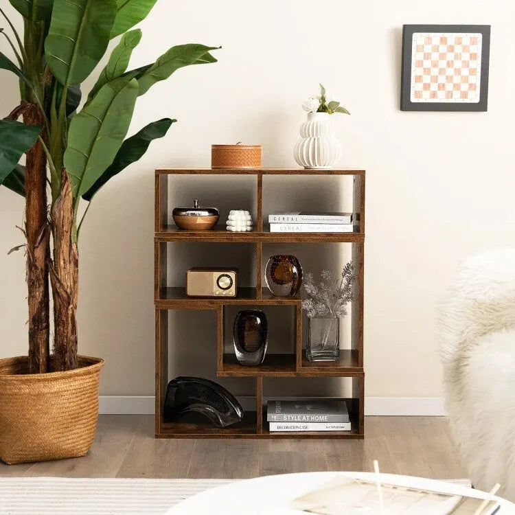 3 Pieces TV Stand Console Entertainment Center for TVs up To 65 Inch with Bookcase Shelves - 26.5 x 12 x 17 (L x W x H)