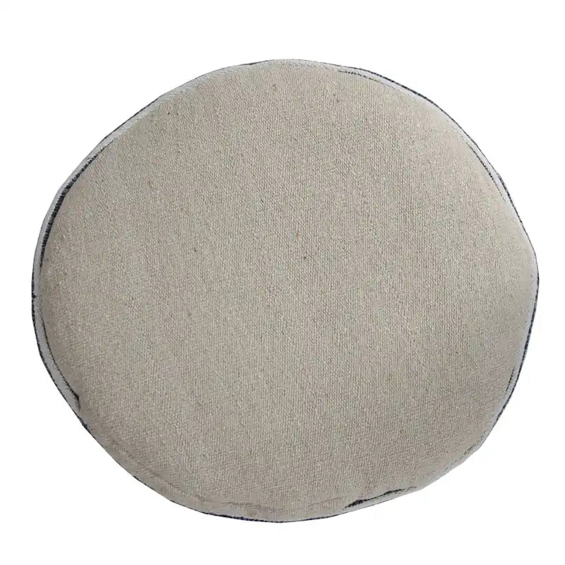 18 Pouf rotondo a righe blu e bianche