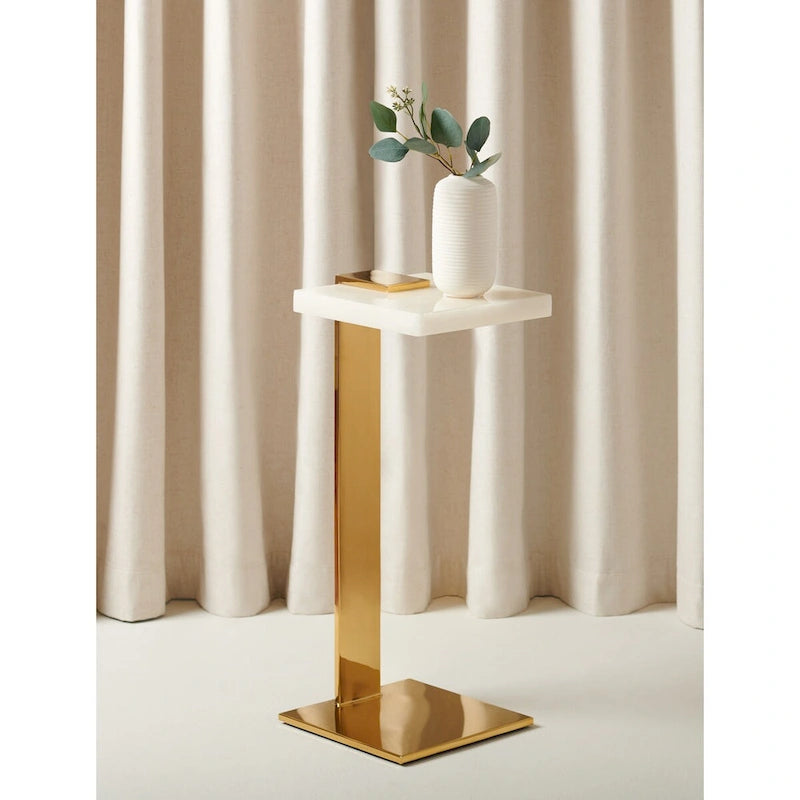 SAFAVIEH Couture Shiloh Acrylic Drink Table - 9.8 W x 9.8 L x 24 H - 10Wx10Dx24H
