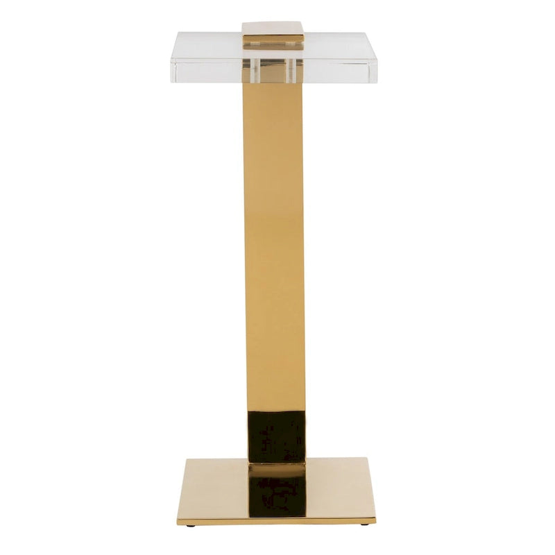 SAFAVIEH Couture Shiloh Acrylic Drink Table - 9.8 W x 9.8 L x 24 H - 10Wx10Dx24H