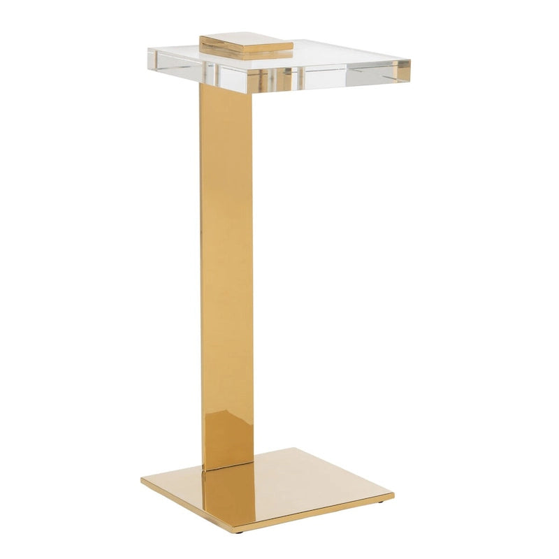 SAFAVIEH Couture Shiloh Acrylic Drink Table - 9.8 W x 9.8 L x 24 H - 10Wx10Dx24H