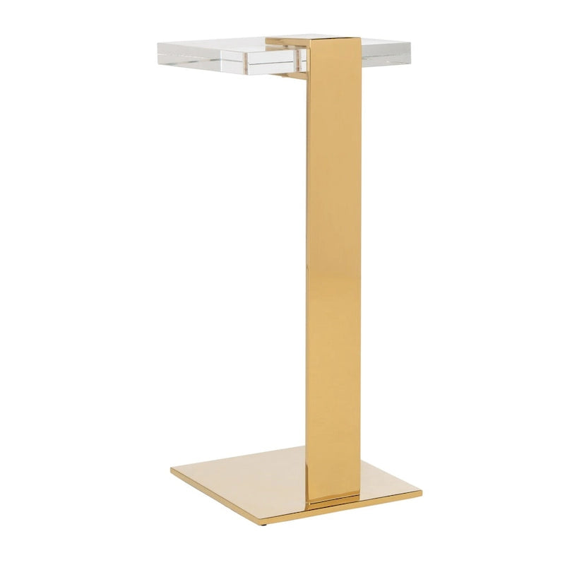 SAFAVIEH Couture Shiloh Acrylic Drink Table - 9.8 W x 9.8 L x 24 H - 10Wx10Dx24H