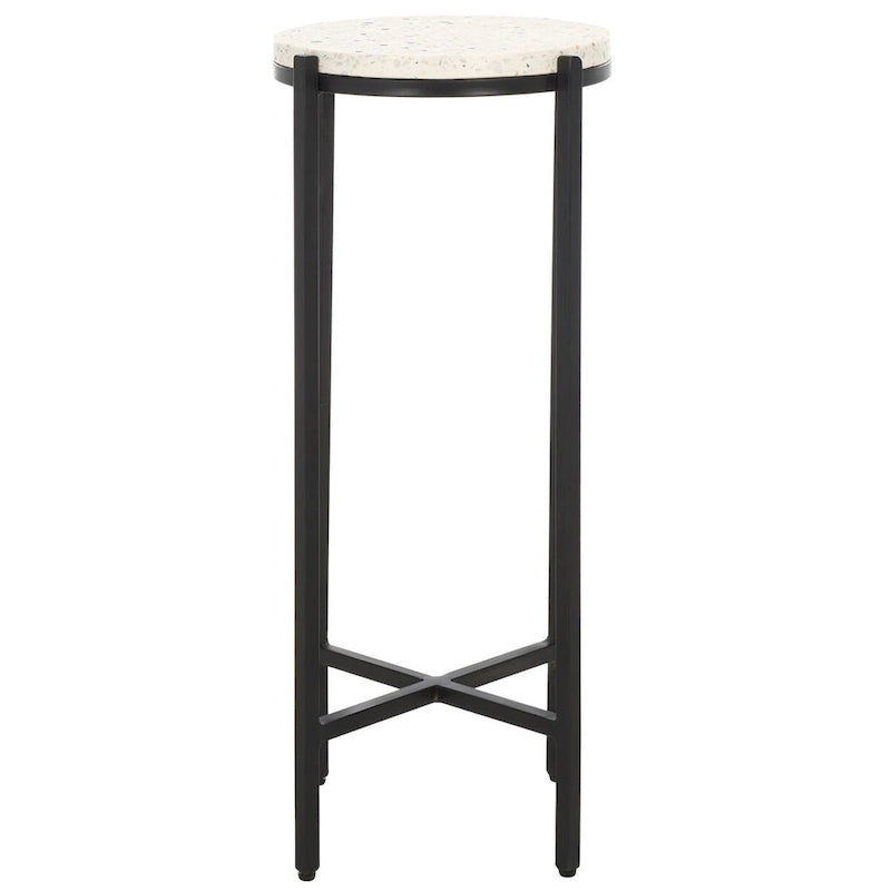 Tavolino rotondo Safavieh Morgana con ripiano in marmo (completamente assemblato) - 28 cm L x 28 cm P x 67 cm H - 28Lx28Px67A