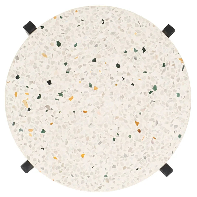 Tavolino rotondo Safavieh Morgana con ripiano in marmo (completamente assemblato) - 28 cm L x 28 cm P x 67 cm H - 28Lx28Px67A