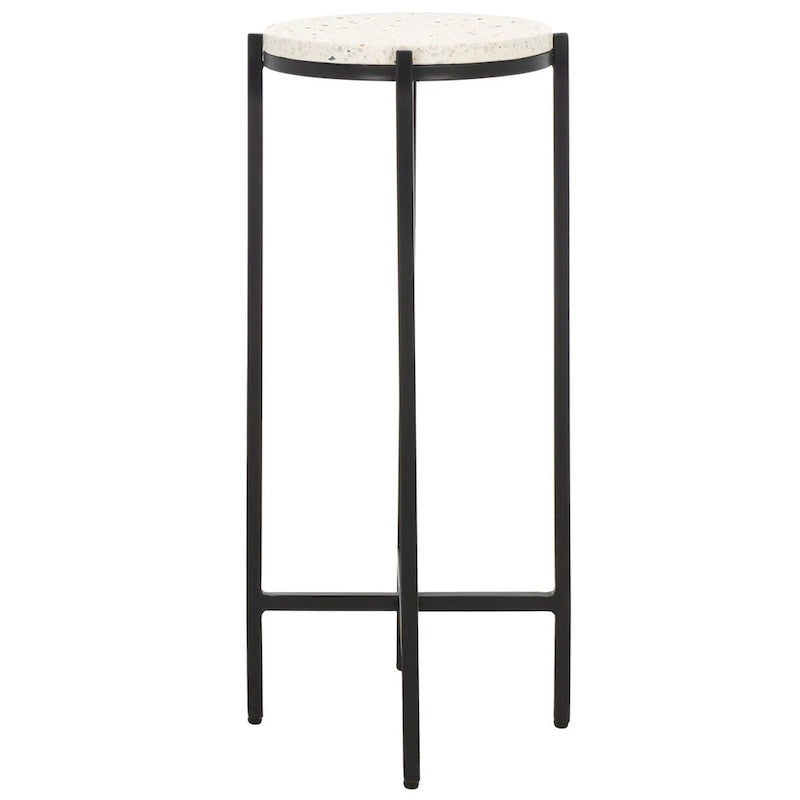 Tavolino rotondo Safavieh Morgana con ripiano in marmo (completamente assemblato) - 28 cm L x 28 cm P x 67 cm H - 28Lx28Px67A