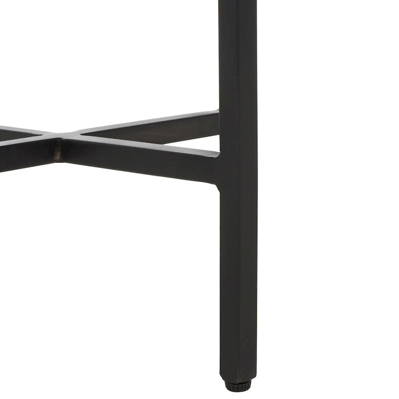 Tavolino rotondo Safavieh Morgana con ripiano in marmo (completamente assemblato) - 28 cm L x 28 cm P x 67 cm H - 28Lx28Px67A