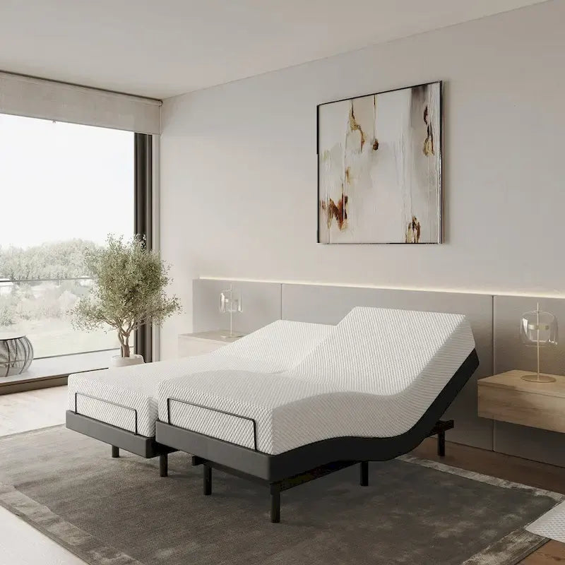 Nestl Adjustable Massaging Bed Frame Base with Wireless Remote