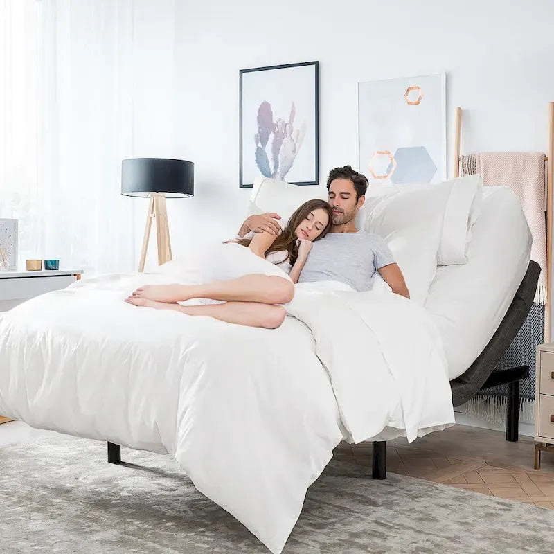 Nestl Adjustable Massaging Bed Frame Base with Wireless Remote